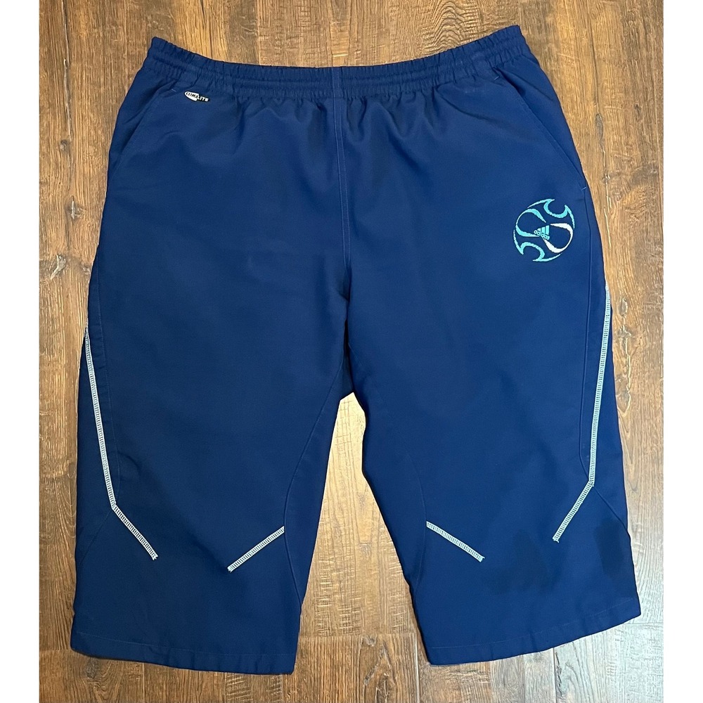 Adidas Clima365 Climalite Mens Shorts Navy Blue Soccer Training Large 636963